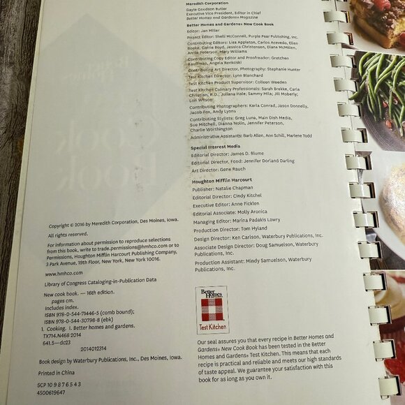 Better Homes and Gardens NEW Cook Book 16th Ed. 2016 Spiral Bound 2016 sittinbyt - Picture 3 of 10